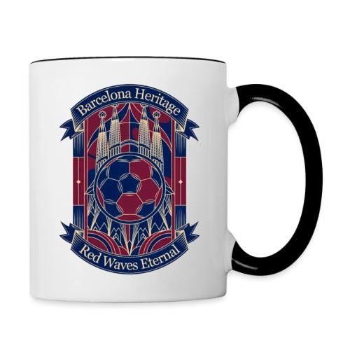 Barcelona Red Heritage T Shirt, Barsa fan Gift - Contrast Coffee Mug