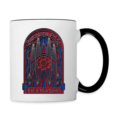 Barcelona Scarlet Pride T Shirt, Vibrant City Gift - Contrast Coffee Mug