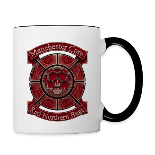 Manchester Is Red T Shirt, Soccer City Pride Gift - Contrast Coffee Mug