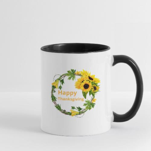 Happy thanksgiving - Contrast Coffee Mug