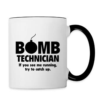 Bomb Technician - Contrast Coffee Mug - white/black - Right