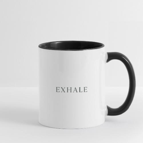 Exhale - Contrast Coffee Mug