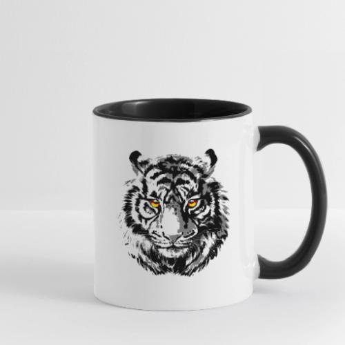 Tiger Head - Tiger Artwork - Wildlife Big Cats - Contrast Coffee Mug