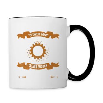 Curious Enough To Take It Apart Skilled T-Shirt - Contrast Coffee Mug - white/black - Right