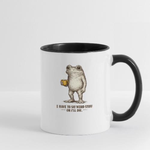 Weird Stuff Frog Coffee Humor - Contrast Coffee Mug