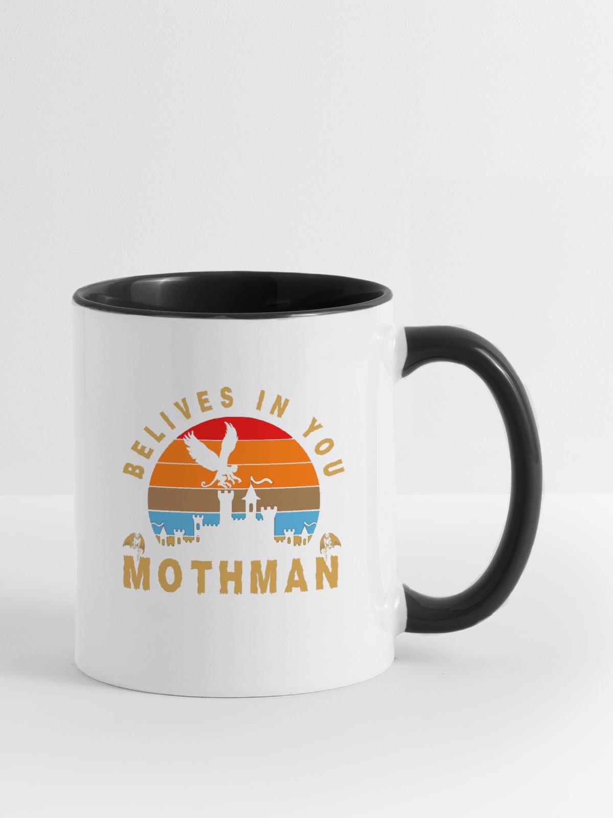 Mothman - Contrast Coffee Mug - white/black - Right