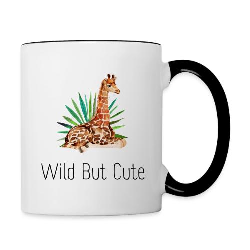Wild but cute giraffe - Contrast Coffee Mug