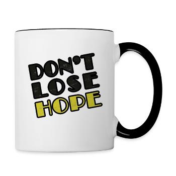 don't lose hope - Contrast Coffee Mug - white/black - Right