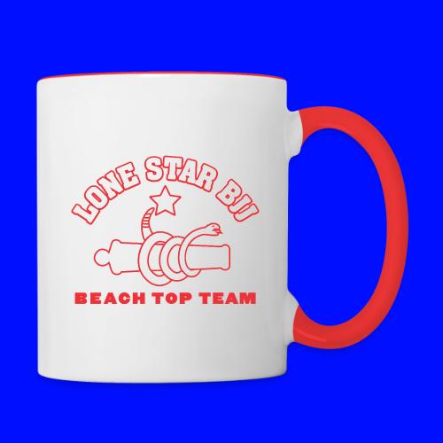 Beach Top Team - Lone Star BJJ - Red and White - Contrast Coffee Mug