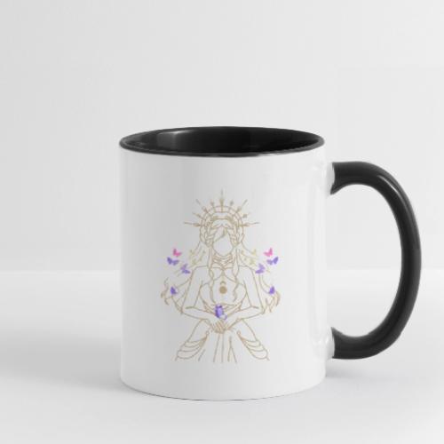 Ancient Butterfly Goddess - Fairytale Design - Contrast Coffee Mug