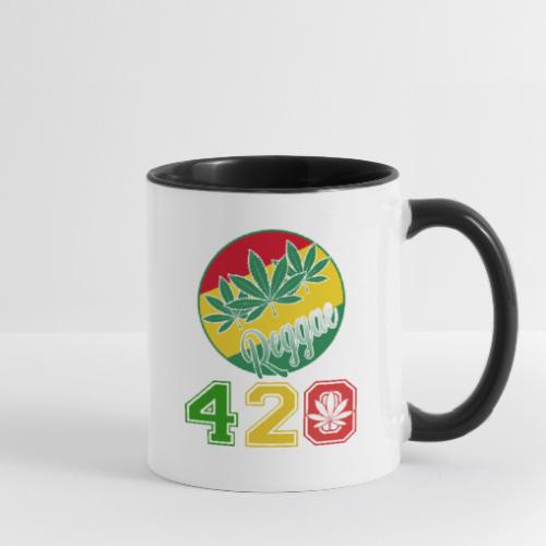 Lively 420 Reggae Ganja Weed Marijuana Design - Contrast Coffee Mug