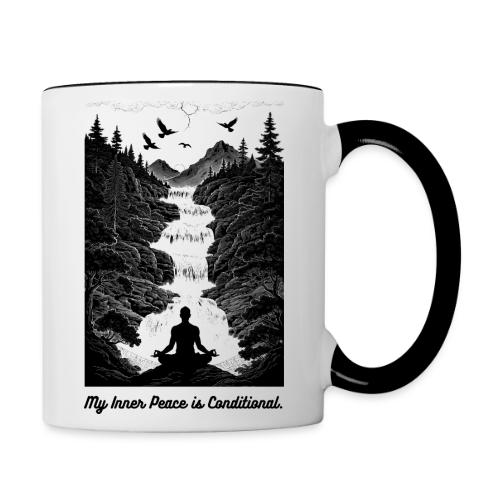 Conditional Inner Peace T-Shirt | Minimalist Zen - Contrast Coffee Mug