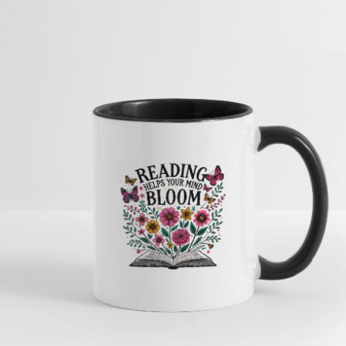 Reading Helps Your Mind Bloom - Contrast Coffee Mug