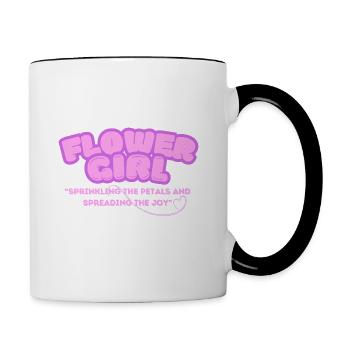flower girl wedding - Contrast Coffee Mug - white/black - Right