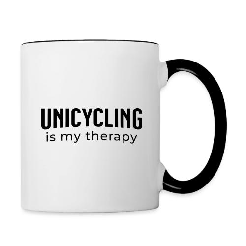 Unicycling Is My Thearpy - Contrast Coffee Mug