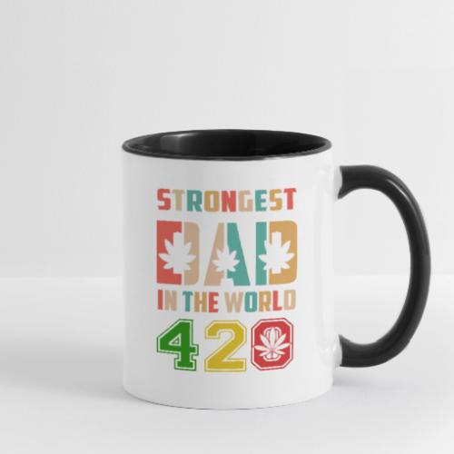Chucklesome 420 Dad Loves Herb Weed Marijuana - Contrast Coffee Mug