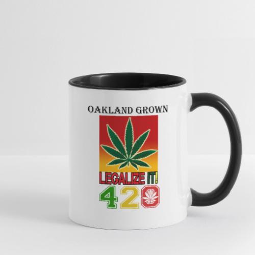 Screaming 420 Oakland Grown Weed Marijuana Design - Contrast Coffee Mug