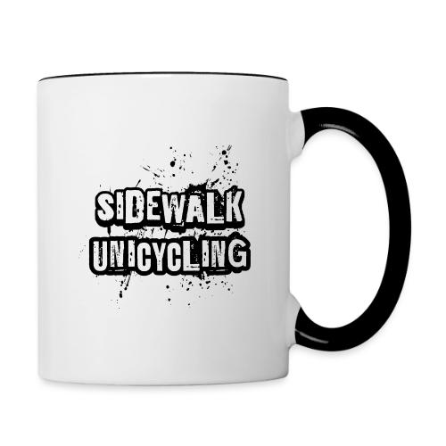 SIDEWALK UNICYCLING - Contrast Coffee Mug