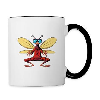 Fly Yogi - Contrast Coffee Mug - white/black - Right