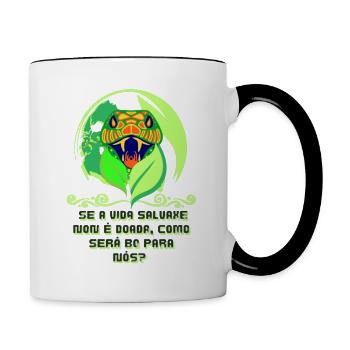 Nature - Tasse bicolore - blanc/noir - Droite