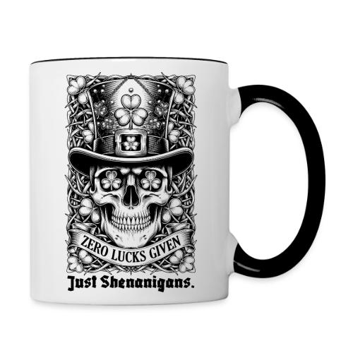 Salty Shamrock Skull T-Shirt - Contrast Coffee Mug