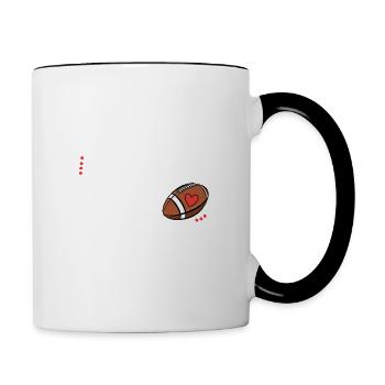 Proud Football Grandma Of Favorite Football Player - Contrast Coffee Mug - white/black - Right