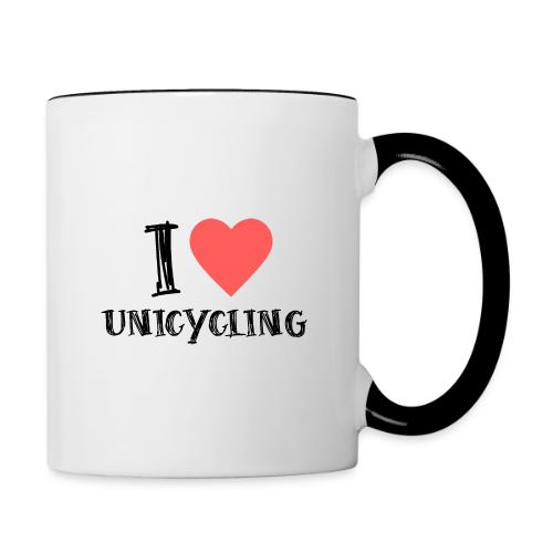 I Love Unicycling - Contrast Coffee Mug