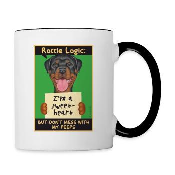 Rottweiler Logic - Contrast Coffee Mug - white/black - Right