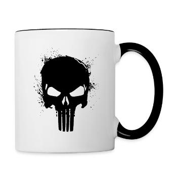 skull skull - Contrast Coffee Mug - white/black - Right