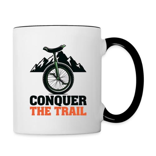 Conquer The Trail Unicycle - Contrast Coffee Mug
