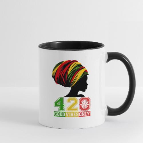 420 Day Women OnFire Weed Marijuana funny design - Contrast Coffee Mug