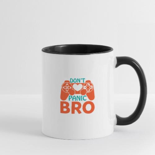 Don't Panic Bro! Heart Gamer - Contrast Coffee Mug