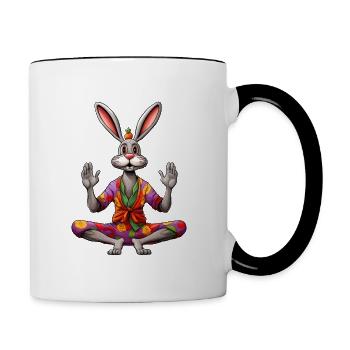 Yogi Rabbit - Contrast Coffee Mug - white/black - Right