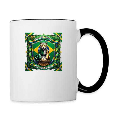 Brazil Jaguar Glory T-Shirt, Flag Pride Badge Gift - Contrast Coffee Mug