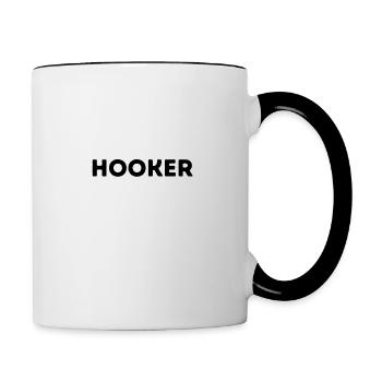 Weekend Hooker Shirt - Contrast Coffee Mug - white/black - Right