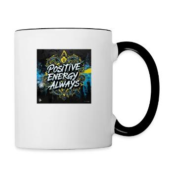 simple design, positive quote - Contrast Coffee Mug - white/black - Right