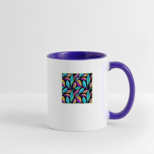 Stained Glass Leaves Design