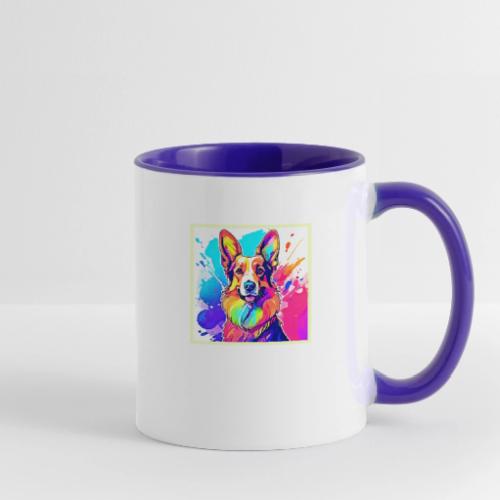 Rainbow Corgi: Pop Art Puppy Joy - Contrast Coffee Mug