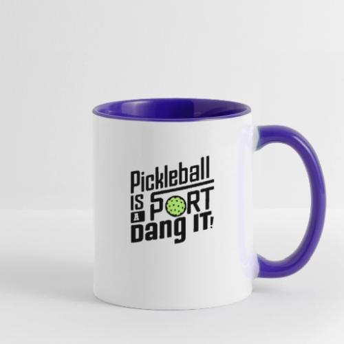 Funny Pickleball Design for Pickleball Lovers - Contrast Coffee Mug