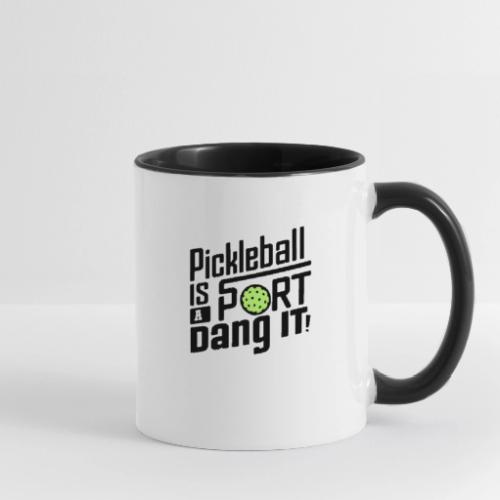 Funny Pickleball Design for Pickleball Lovers - Contrast Coffee Mug
