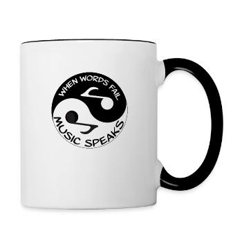Music Speaks - Contrast Coffee Mug - white/black - Right