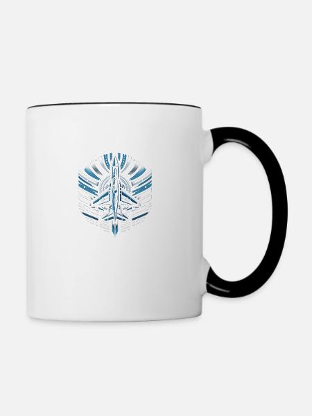 Supersonic Flight Emblem - Contrast Coffee Mug - white/black