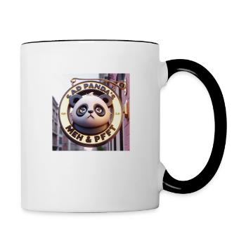 Sad Pandas logo #3 - Contrast Coffee Mug - white/black - Right