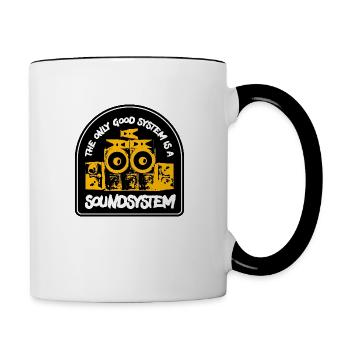 The Only Good System is a Soundsystem Reggae - Contrast Coffee Mug - white/black - Right