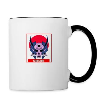 Samurai - Contrast Coffee Mug - white/black - Right