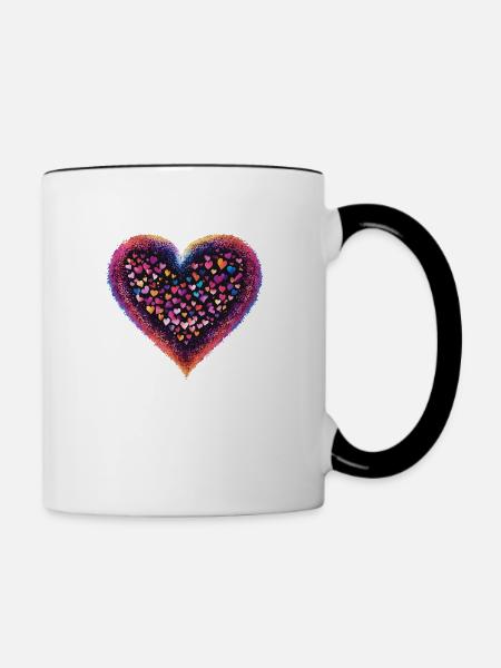 A Heart Full of Love - Contrast Coffee Mug - white/black