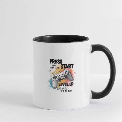 Press Start, Level Up - Contrast Coffee Mug