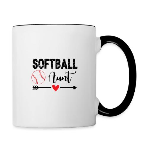 Softball Aunt - Contrast Coffee Mug