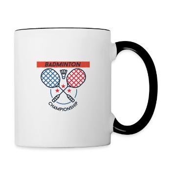 Badminton - Contrast Coffee Mug - white/black - Right