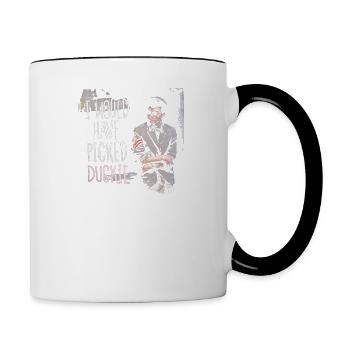 I WOULD HAVE PICKED DUCKIE shirt - Contrast Coffee Mug - white/black - Right